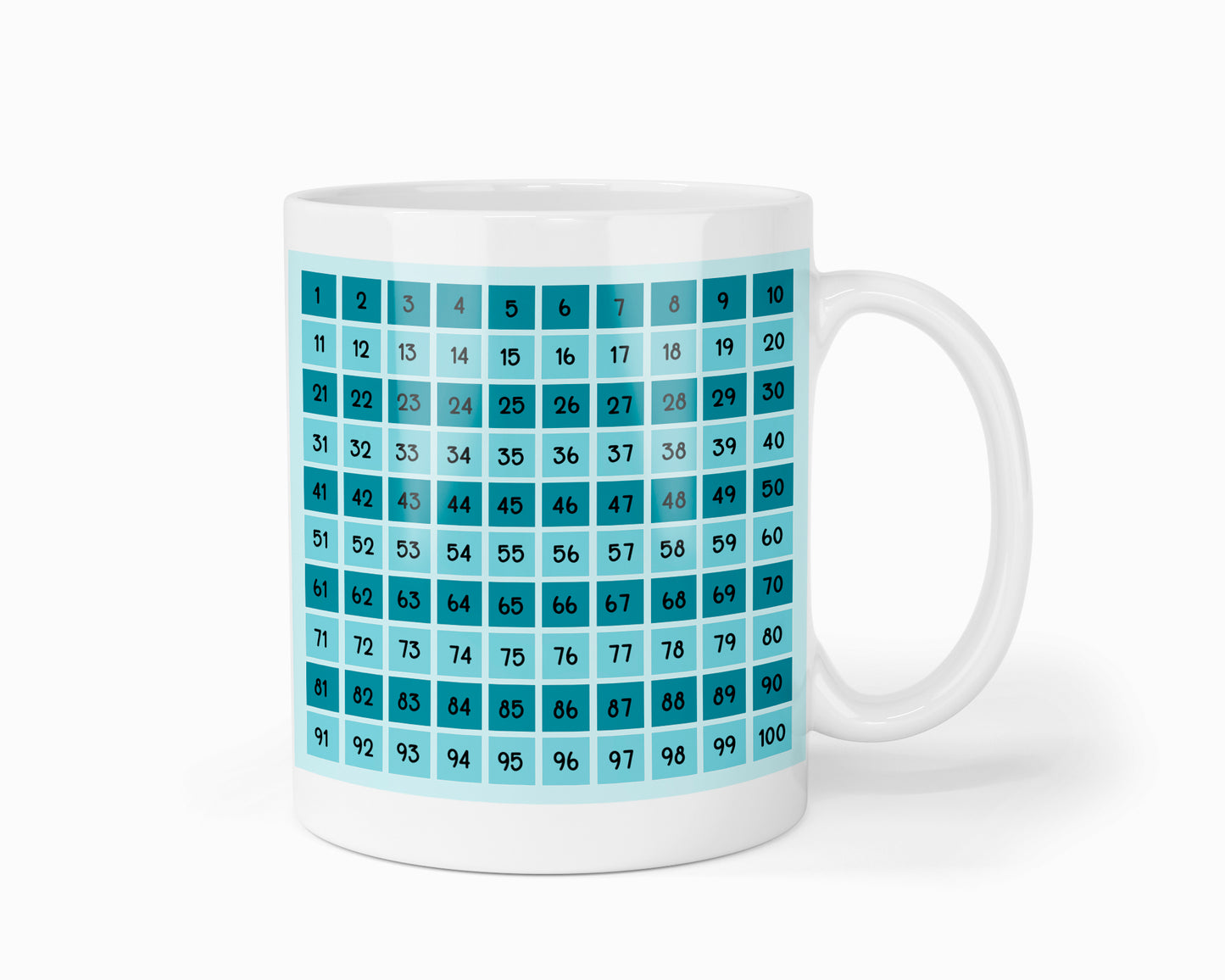 Taza "Viaje de Números 1-100 - Edición Azul"