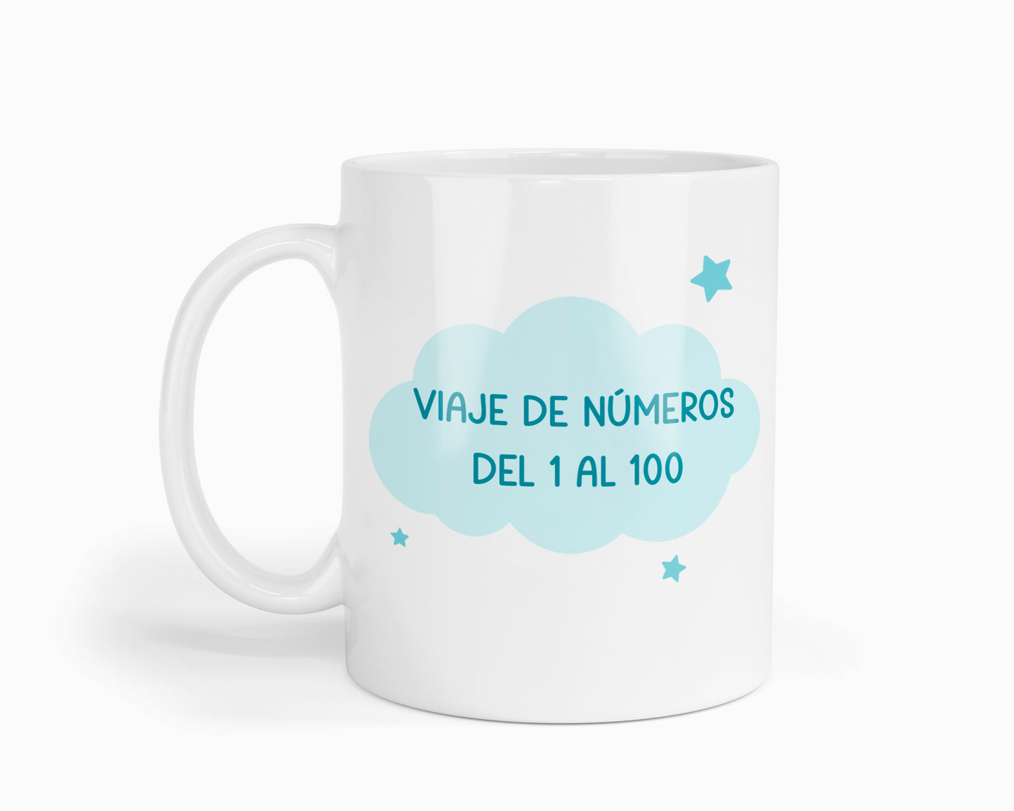 Taza "Viaje de Números 1-100 - Edición Azul"