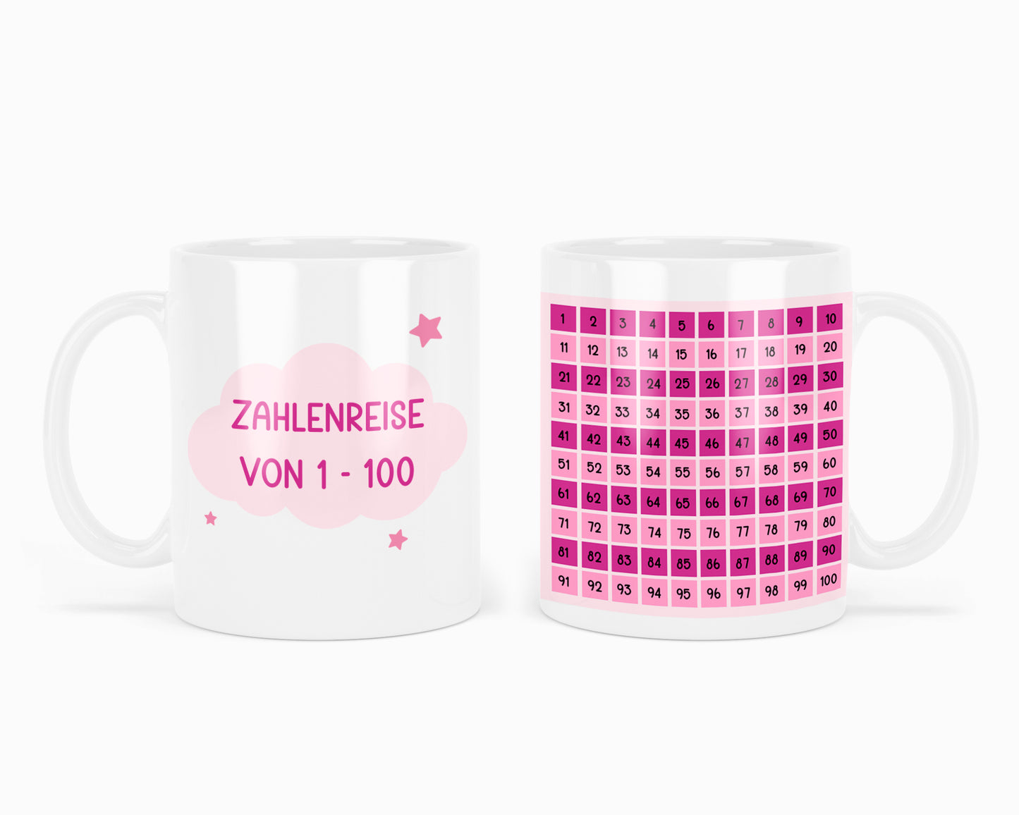 Taza "Number Journey 1-100 - Edición Rosa"