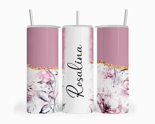 Tumbler "Blossom Elegance" (Personalisierbar)