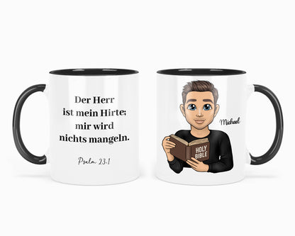 Taza "Hombre lector de la Biblia"