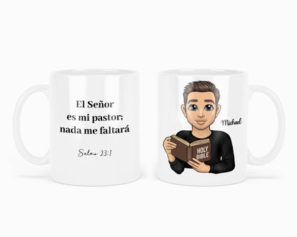 Taza "Hombre lector de la Biblia"