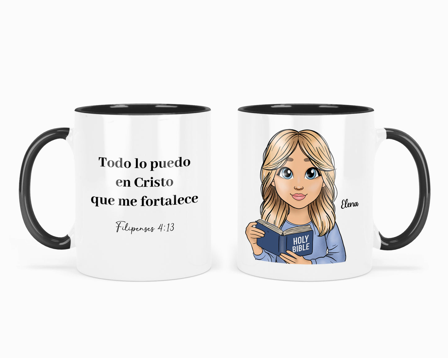 Taza "Mujer lecdora de la Biblia"