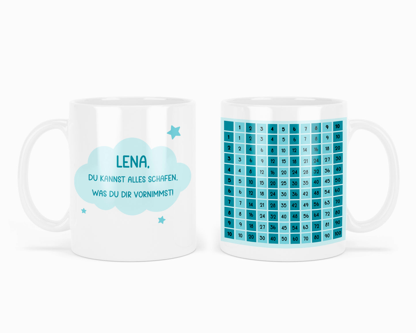 Taza "Tabla 1x1  - Edición Azul" (Personalizable)