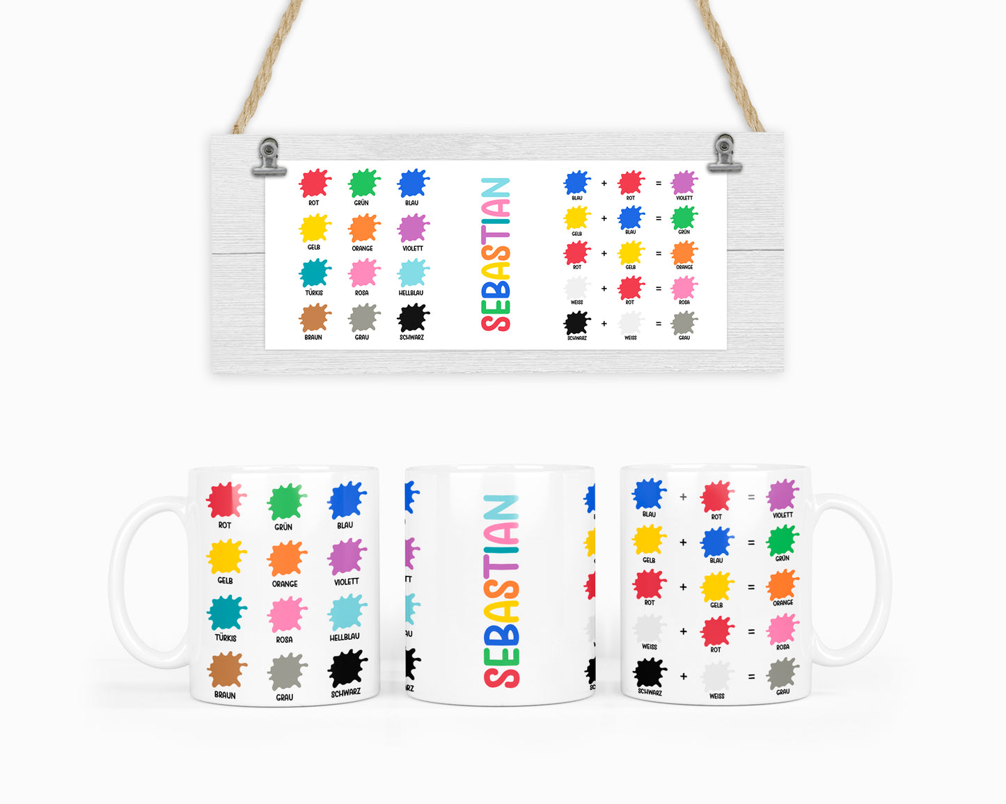 Taza "Mundo de Colores" (personalizable)