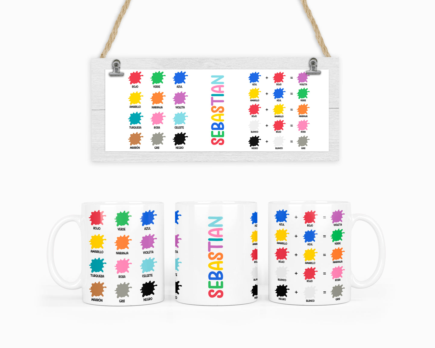 Taza “Mundo de Colores” (personalizable)