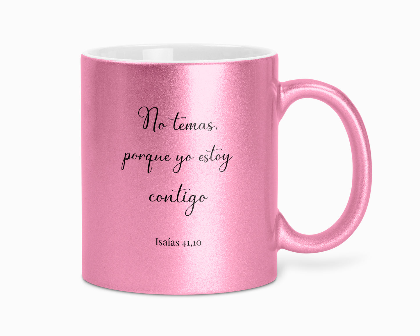 Taza con brillo "No temas"