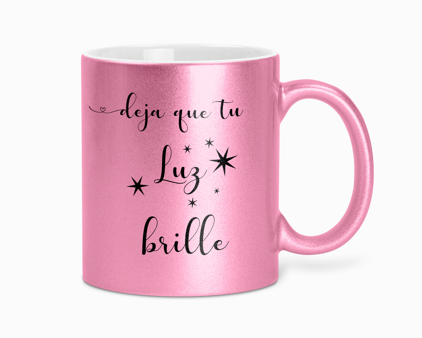 Taza con brillo "Deja que tu luz brille"