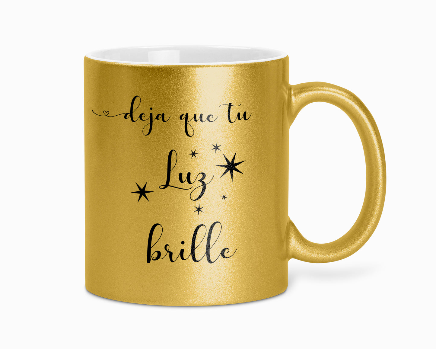 Taza con brillo "Deja que tu luz brille"