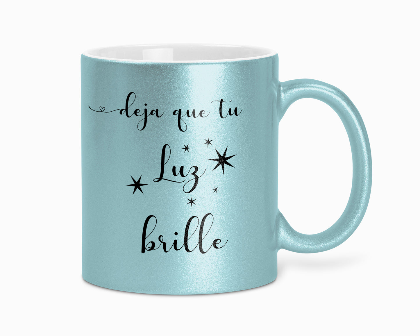 Taza con brillo "Deja que tu luz brille"